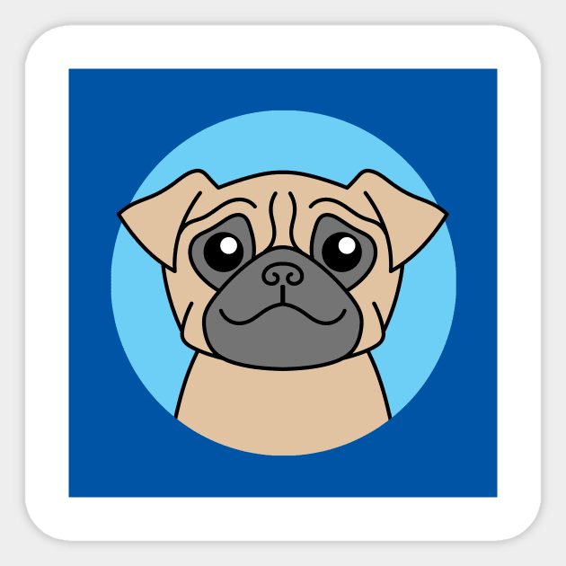 Cute Pug Sticker by AnitaValle